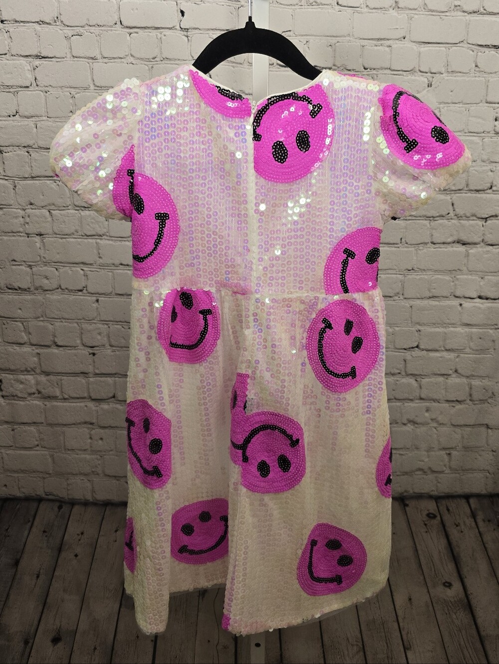 Lola + The Boys - Girls Pinkie Happy Emoji Dress - Picture 5 of 8